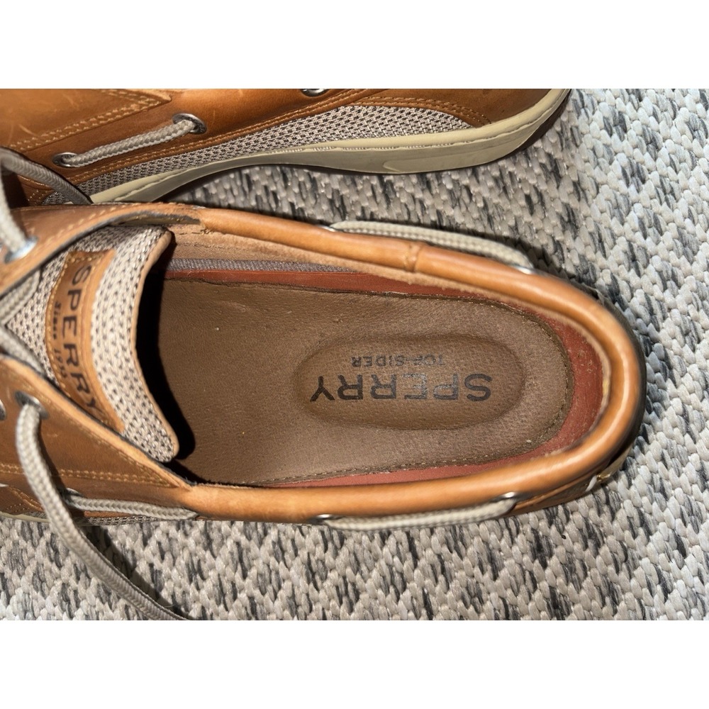 Sperry Topsider Men's 11.5 Billfish 3 Eye Boat Loafers Leather Shoes Preppy New - Picture 15 of 16